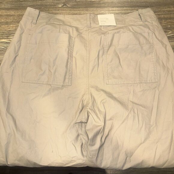 Women's Mid-Rise Relaxed Straight Leg Chino Pants - A New Day Beige 17. NWT. 3 - Picture 4 of 6